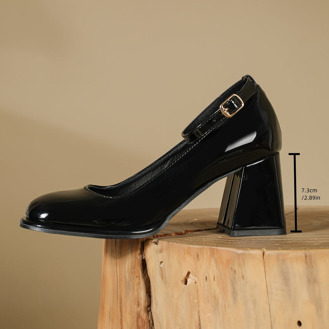 Celeste - Lack Riemchen Heels