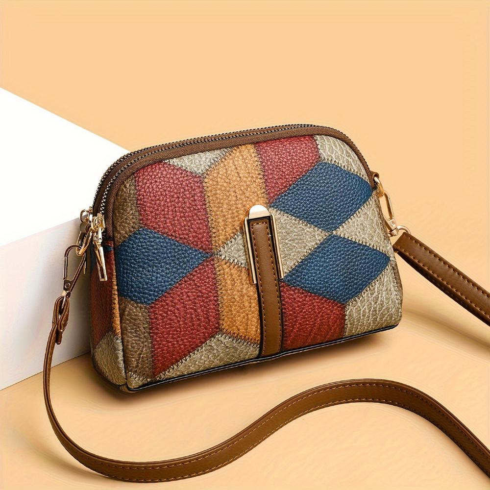 Luna - Mini-Umhängetasche im Patchwork-Design