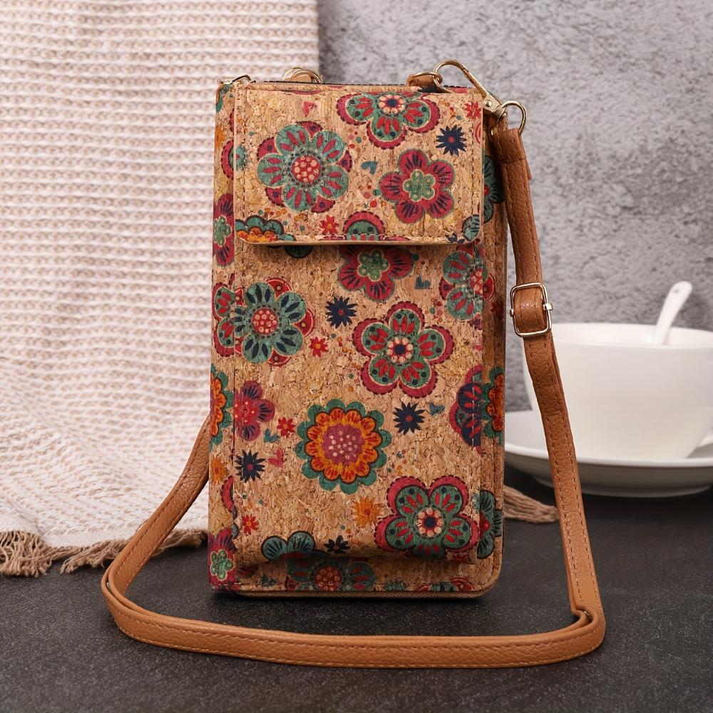 Lilla - Boho Blumen Umhängetasche
