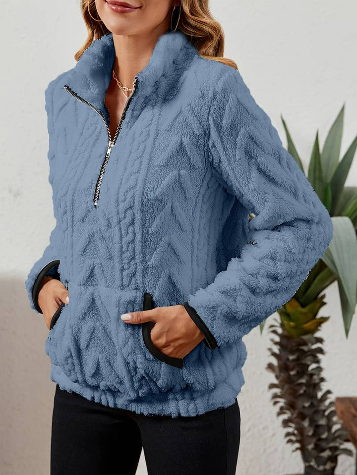 Naama - Stilvoller Half-Zip-Pullover mit Tasche