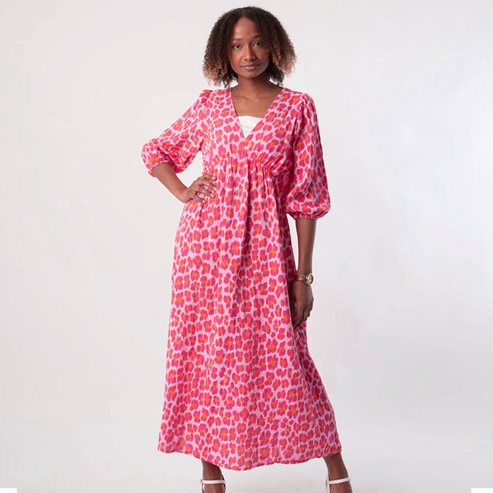 Sofie - Geblümtes Sommerkleid mit V-Ausschnitt