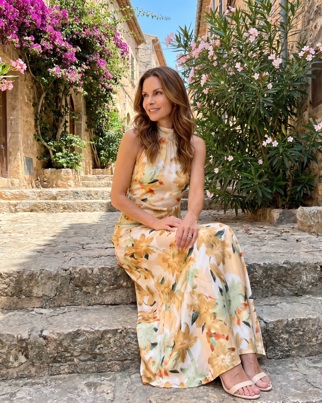 Cekel - Midikleid mit botanischem Print,