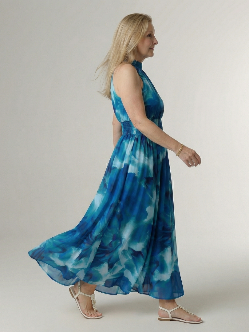 Sylin - Gerafftes Midikleid mit Halfter