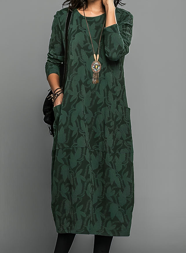 Cassie - Lässiges Rundhals-Winterkleid
