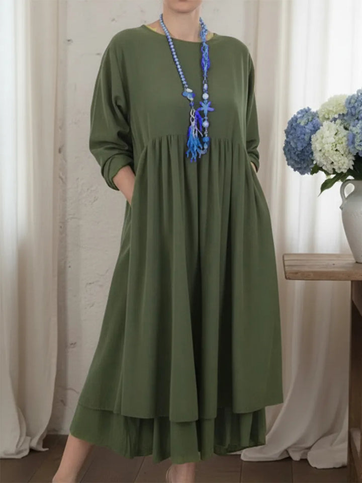 Marlene - Fliessendes Midi-Kleid mit sanfter