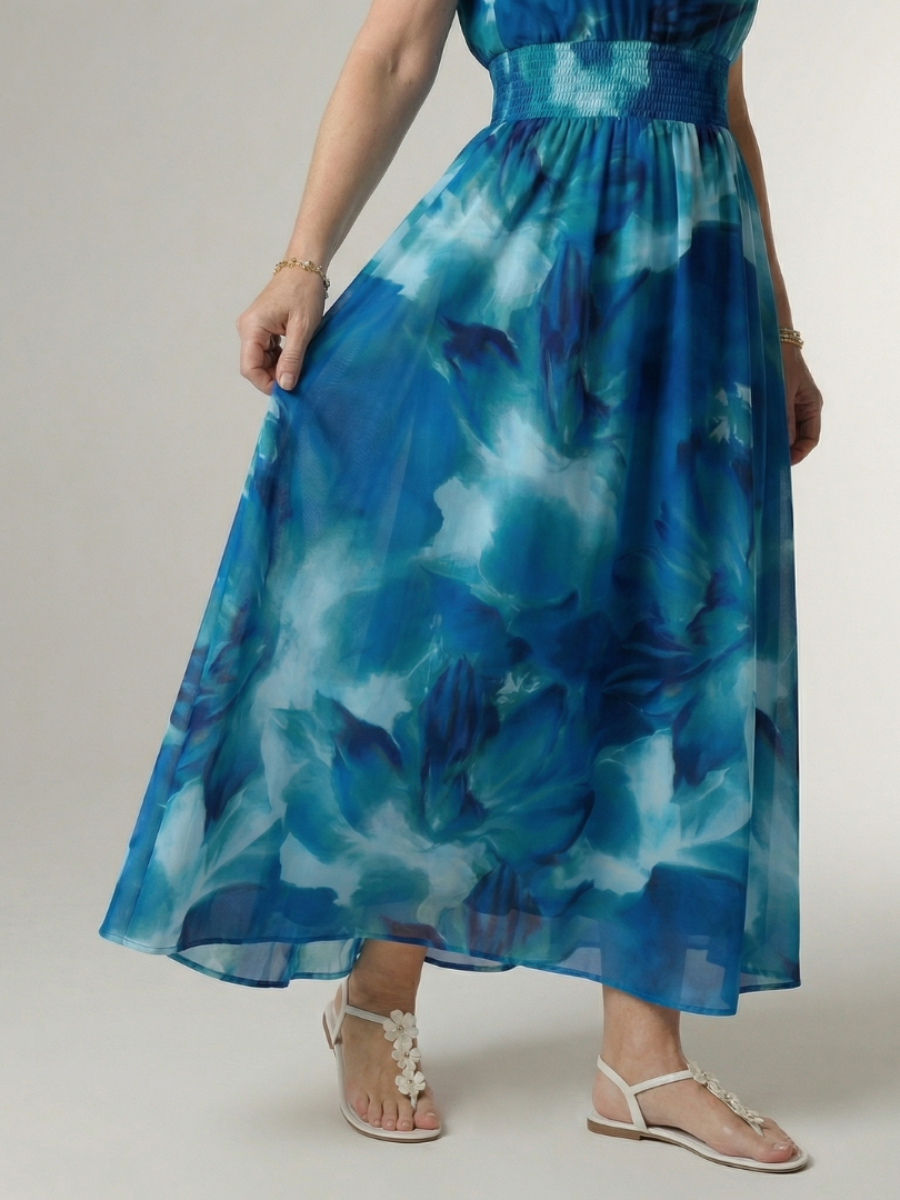 Sylin - Gerafftes Midikleid mit Halfter
