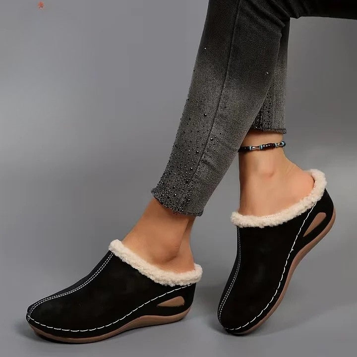 Martine - Gefütterte Slip-on-Schuhe aus Kunstfell