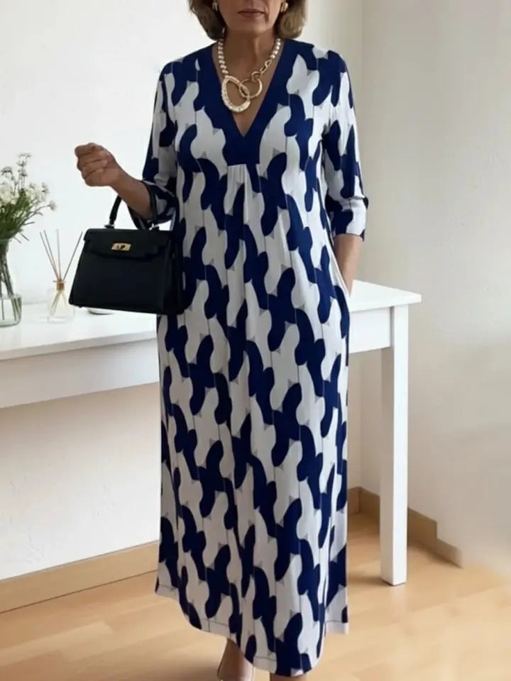 Elara - Midi Kleid mit künstlerischem