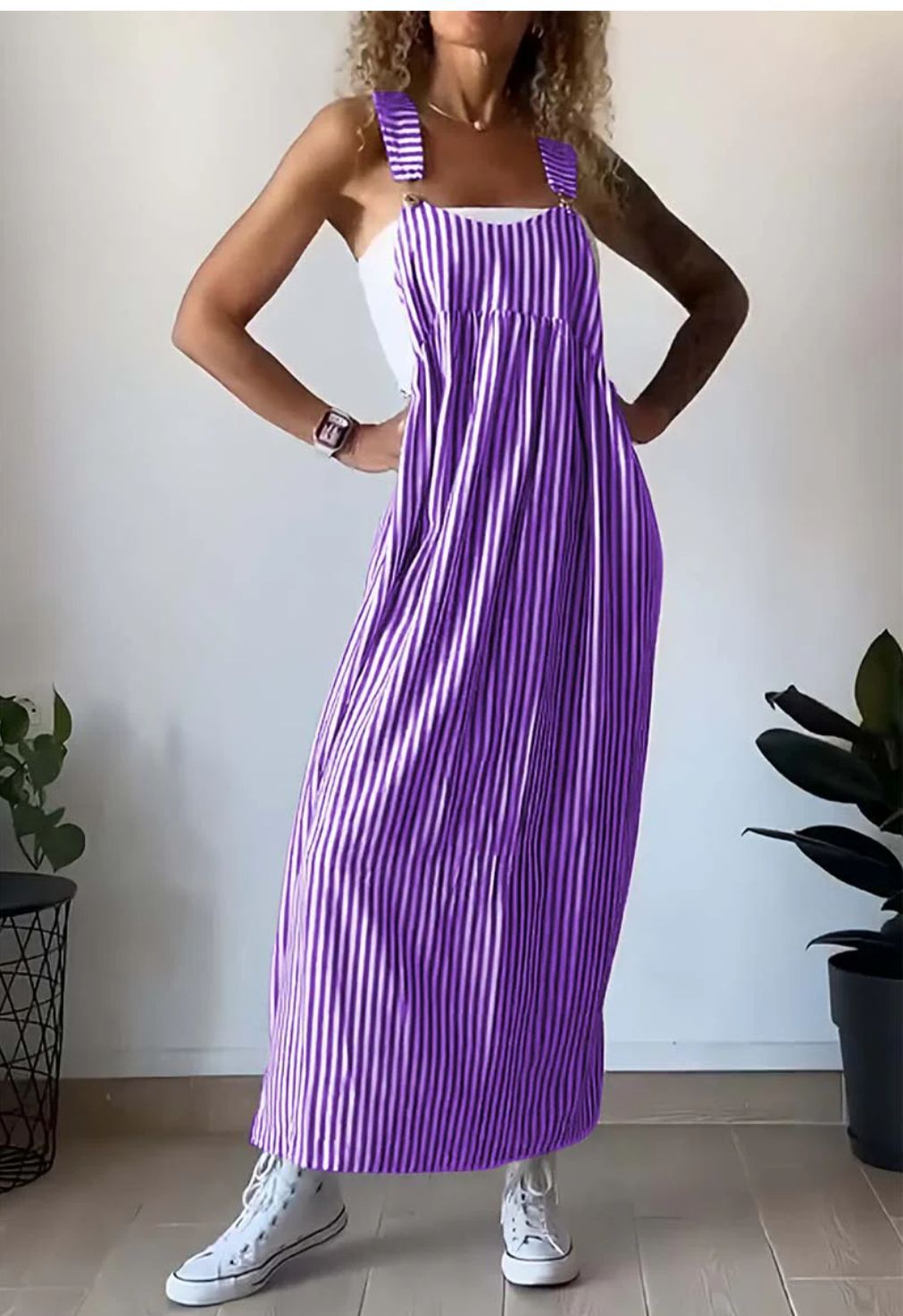 MARIELE I GESTREIFTES MAXIKLEID
