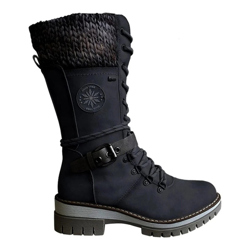 FrostLuxe - Wasserdichte Schnürstiefel in mittlerer