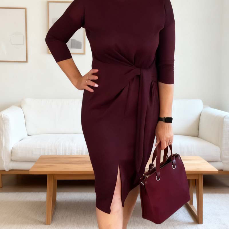 Seraphine - Elegantes Midikleid mit Taillenbindung