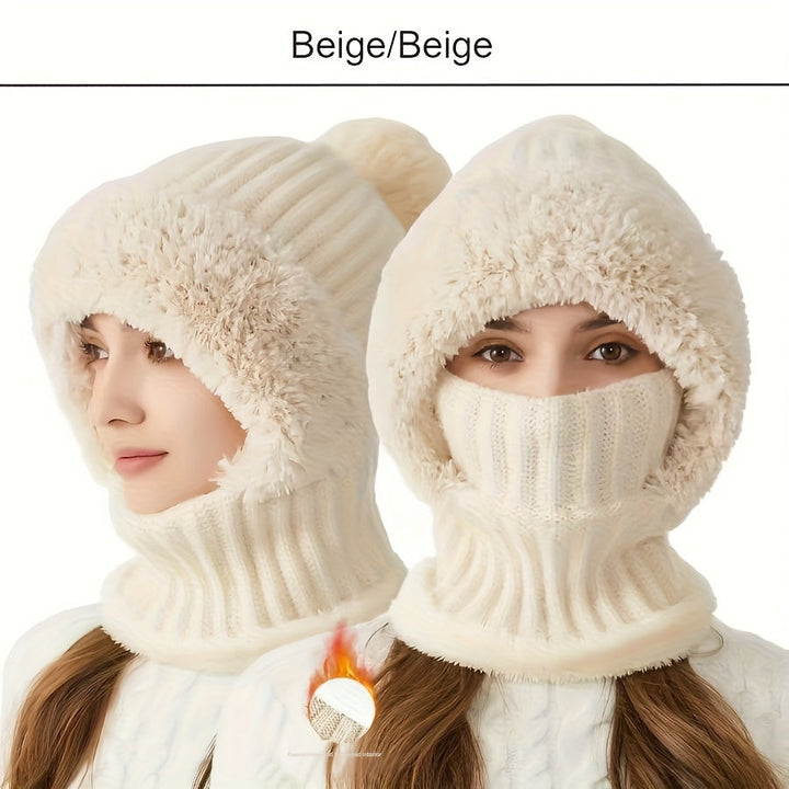 Emmerie - Gestrickte Mütze mit Nackenschutz