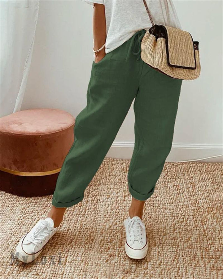 Lena - Leichte Baumwoll-Leinenhose