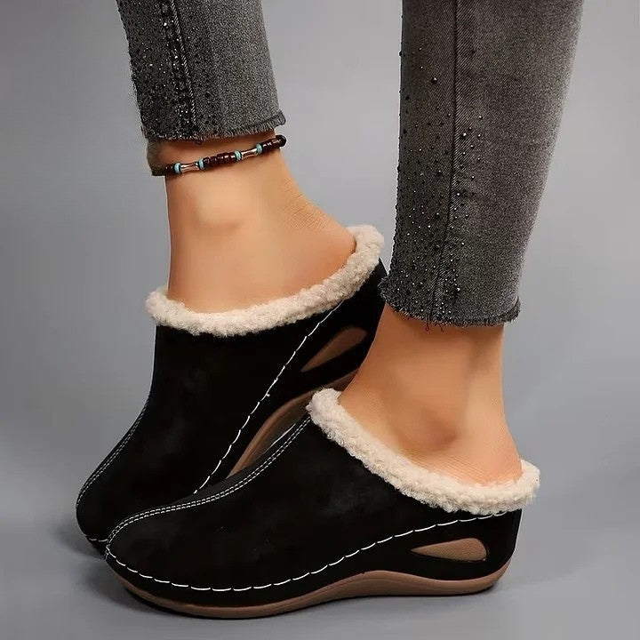 Martine - Gefütterte Slip-on-Schuhe aus Kunstfell