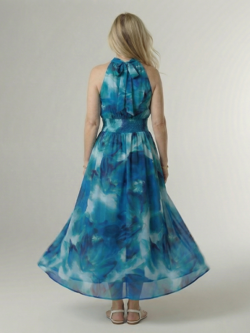 Sylin - Gerafftes Midikleid mit Halfter