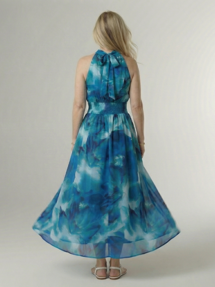Sylin - Gerafftes Midikleid mit Halfter
