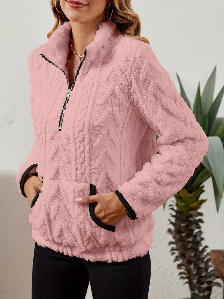 Naama - Stilvoller Half-Zip-Pullover mit Tasche