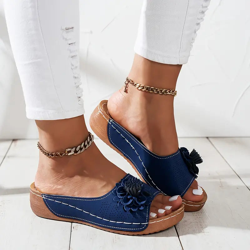 Flora - Orthopädische Sandalen mit Blumenmotiv