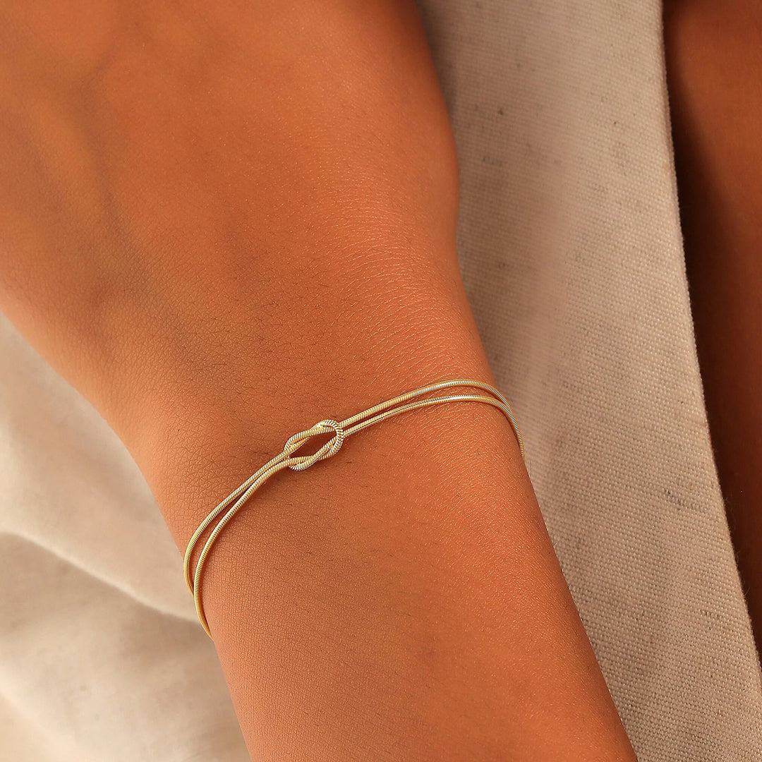Eternal Knot Armband - Unterstütze Brustkrebs (1+1 GRATIS)