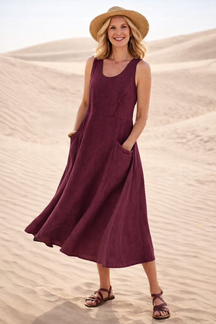 Luna - Bequemes Midikleid in A-Linie