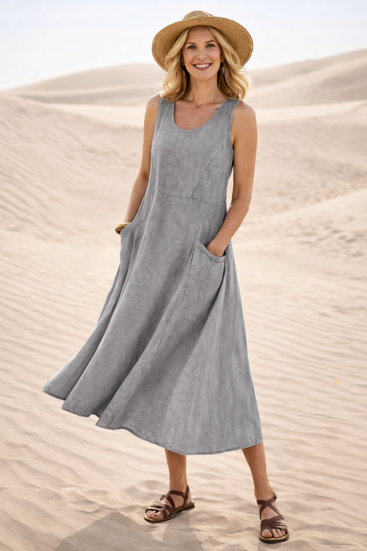 Luna - Bequemes Midikleid in A-Linie