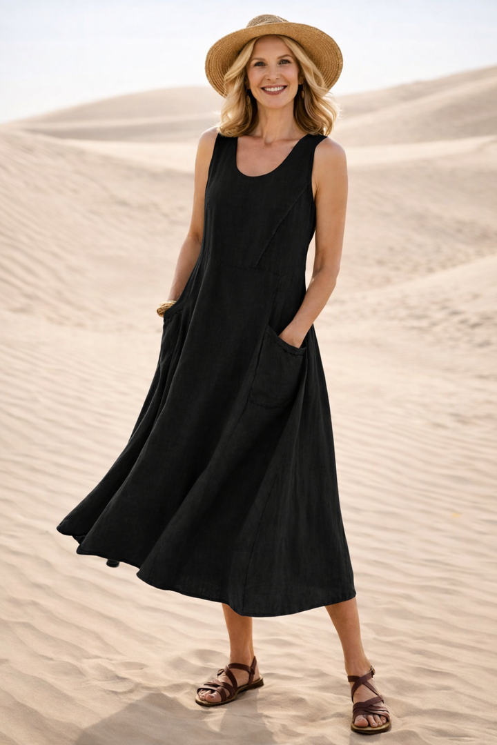 Luna - Bequemes Midikleid in A-Linie