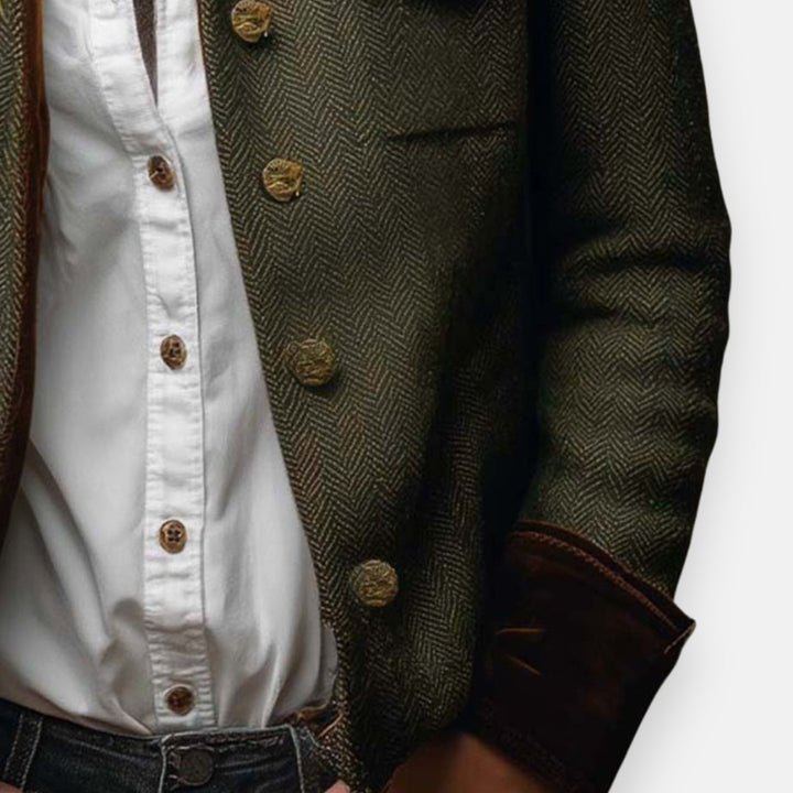 Corrie - Tweedjacke mit Samtdetails