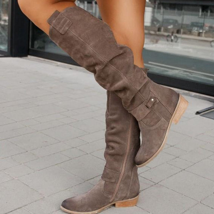Linda - Bequemi und warmi Wildlederstiefel