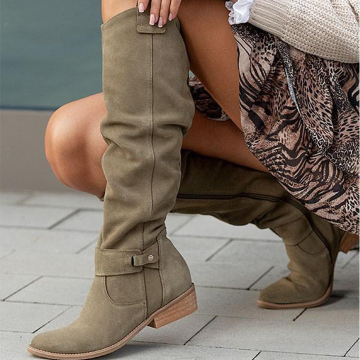 Linda - Bequemi und warmi Wildlederstiefel