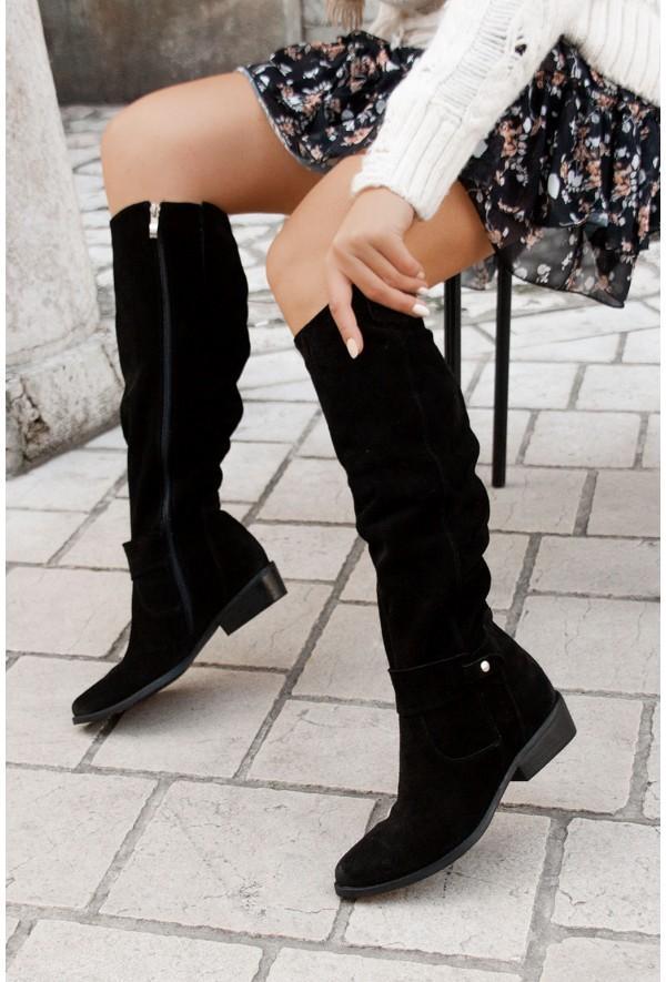 Linda - Bequemi und warmi Wildlederstiefel