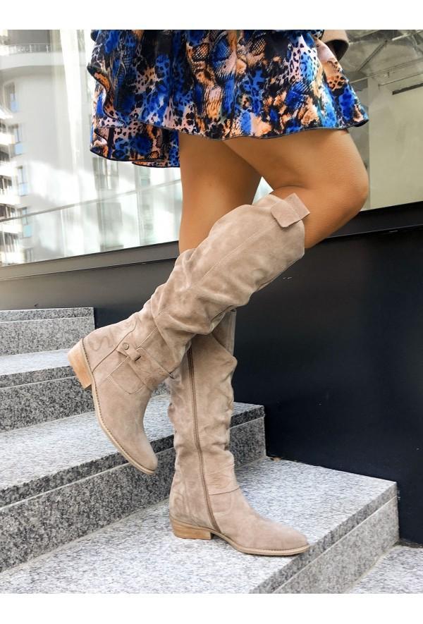 Linda - Bequemi und warmi Wildlederstiefel