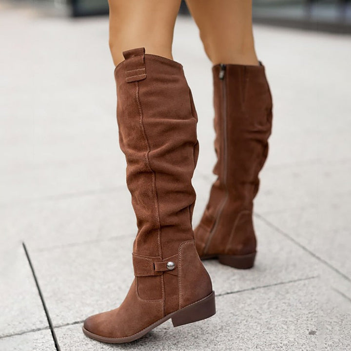 Linda - Bequemi und warmi Wildlederstiefel