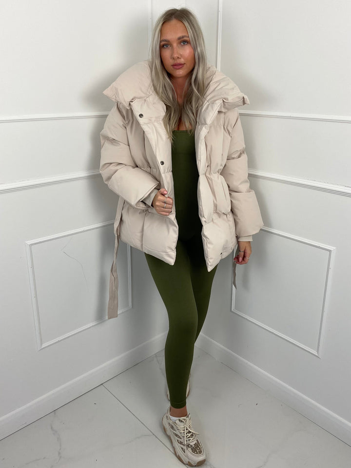 KARLY - Kurze Pufferjacke mit Gürteltasche