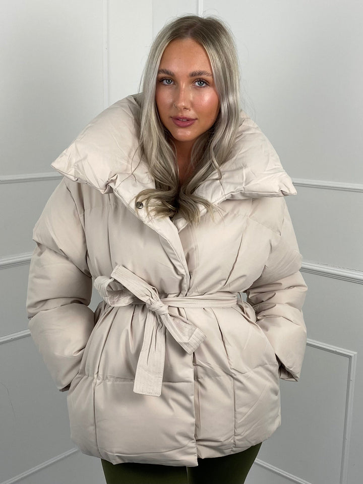 KARLY - Kurze Pufferjacke mit Gürteltasche