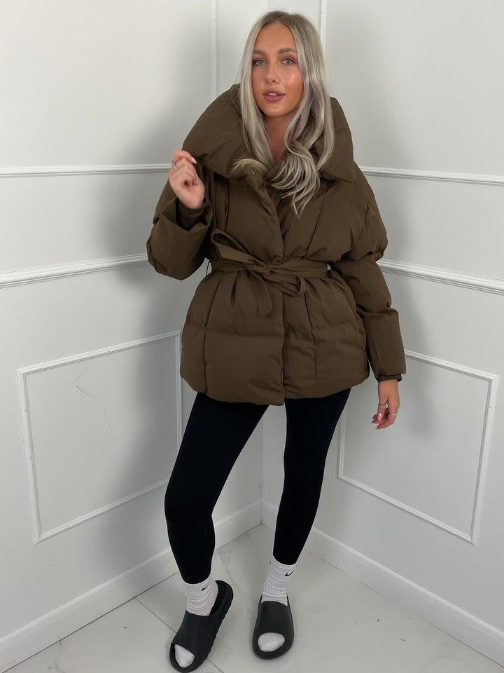KARLY - Kurze Pufferjacke mit Gürteltasche