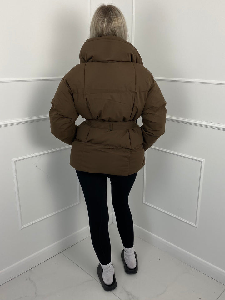 KARLY - Kurze Pufferjacke mit Gürteltasche