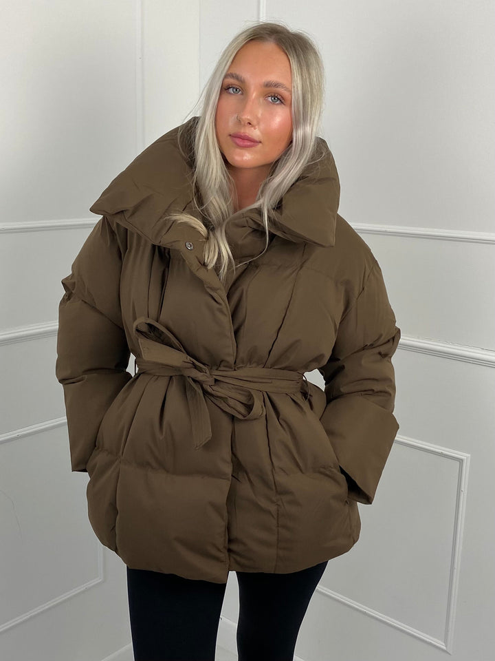KARLY - Kurze Pufferjacke mit Gürteltasche