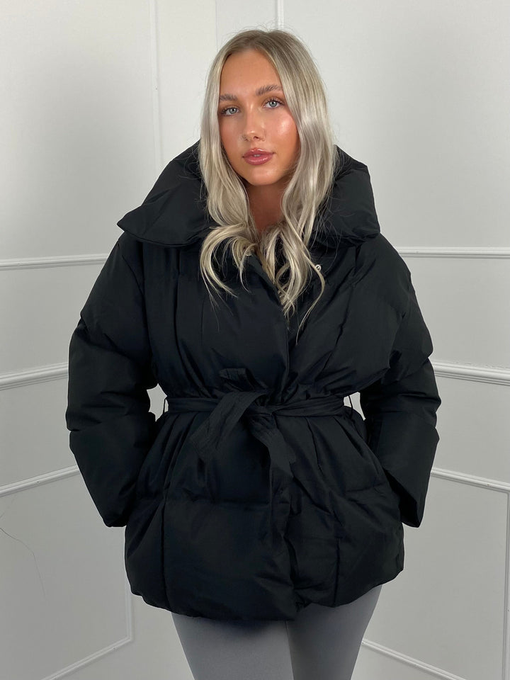 KARLY - Kurze Pufferjacke mit Gürteltasche
