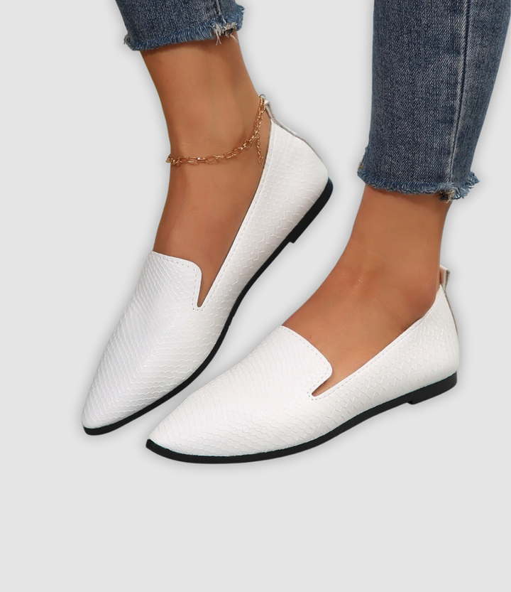 Rowan - Vintage Leder-Loafers mit spitzer