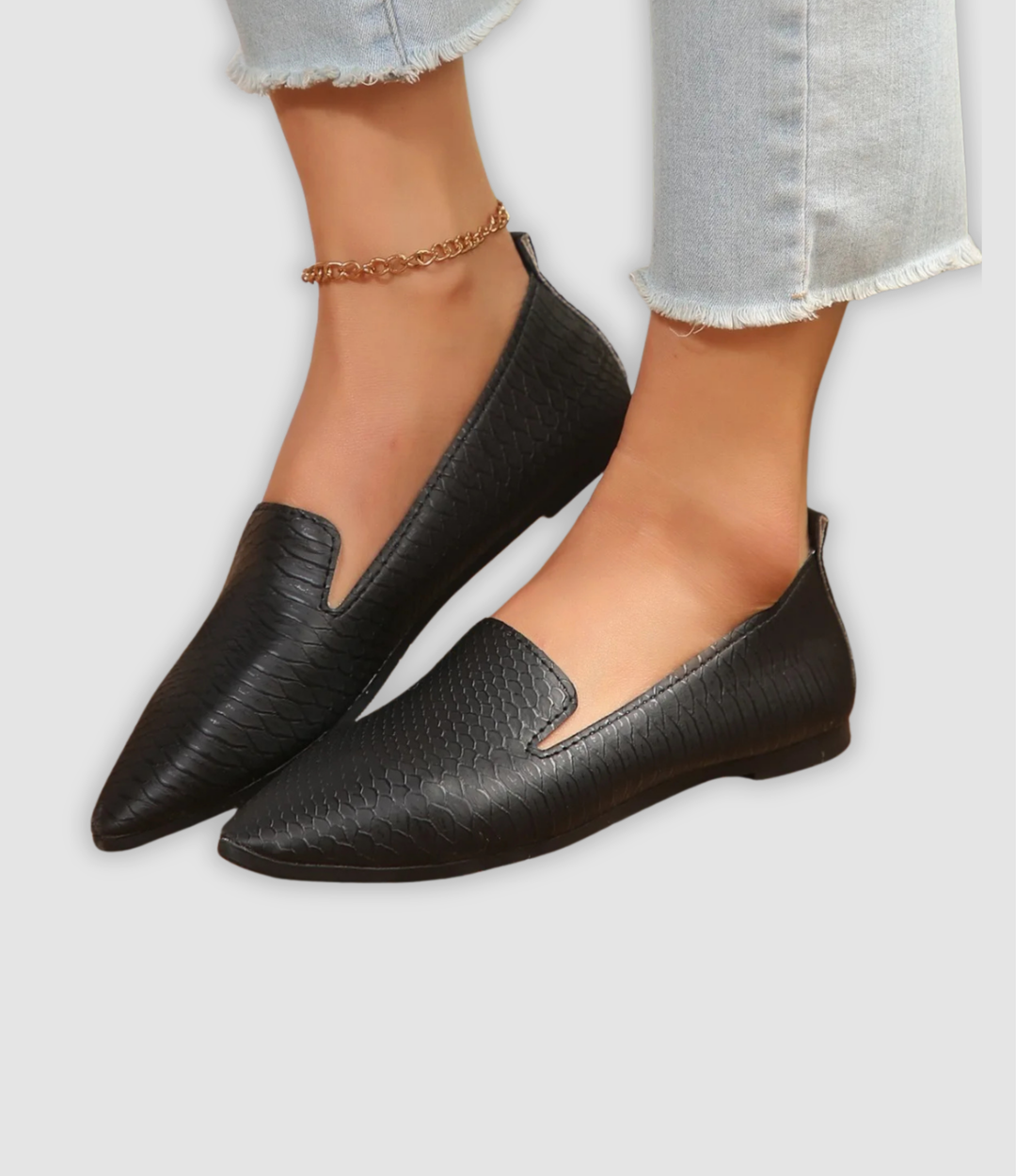 Rowan - Vintage Leder-Loafers mit spitzer