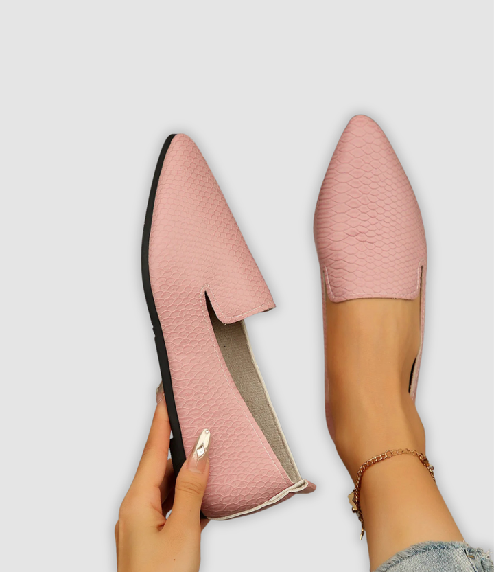 Rowan - Vintage Leder-Loafers mit spitzer