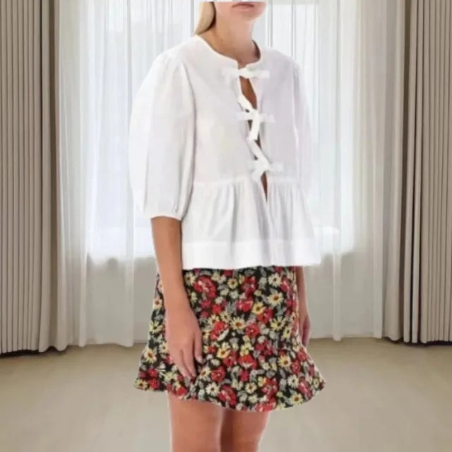 Rose - Trendige Bluse mit Leopardenmuster