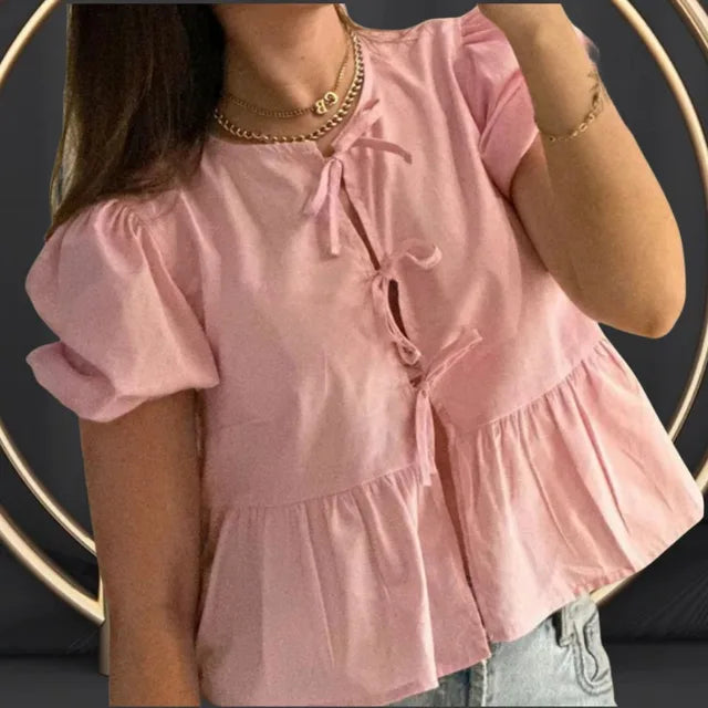 Rose - Trendige Bluse mit Leopardenmuster