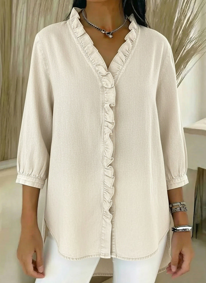 Elvaria - Elegante Bluse mit Rüschendetails