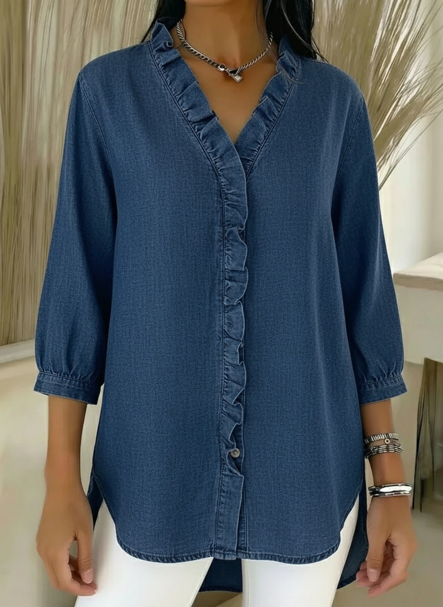 Elvaria - Elegante Bluse mit Rüschendetails