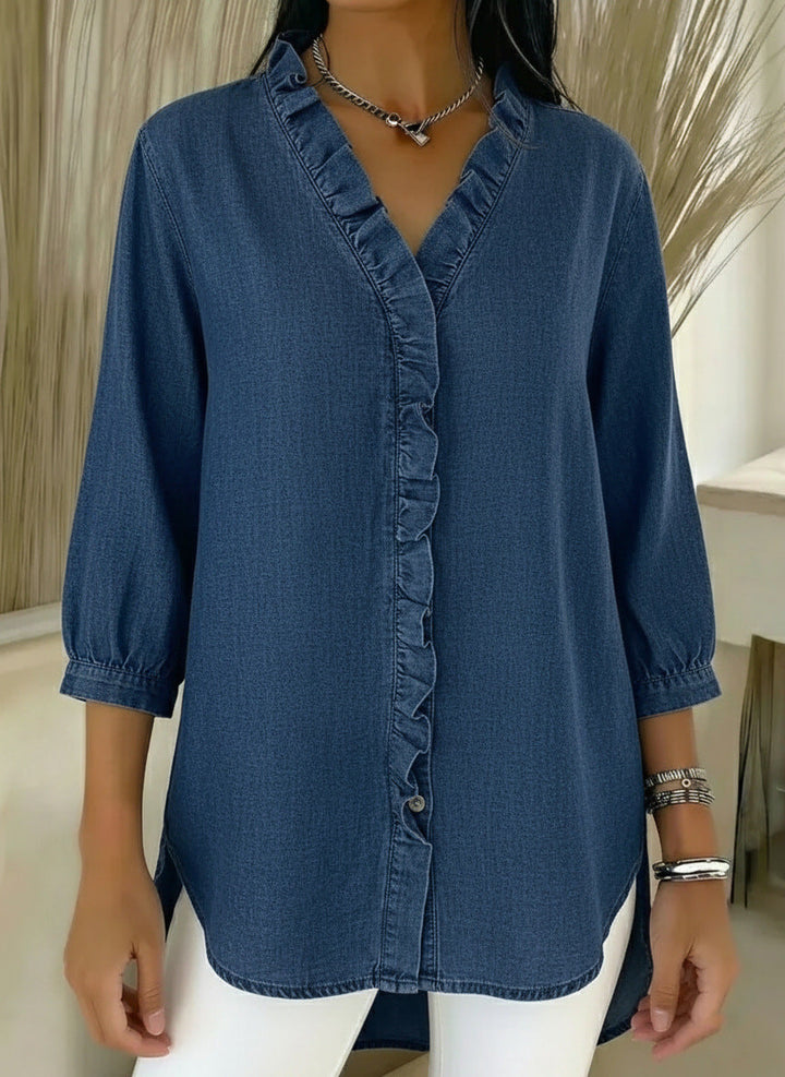 Elvaria - Elegante Bluse mit Rüschendetails