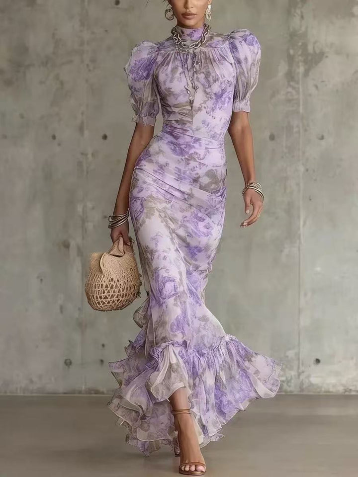 Mae - Maxikleid mit Ballonärmeln im