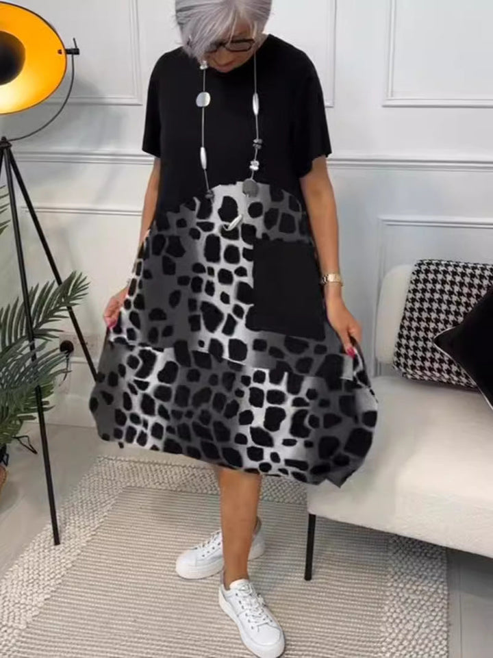 Hansine - lockeres Printkleid mit Taschen