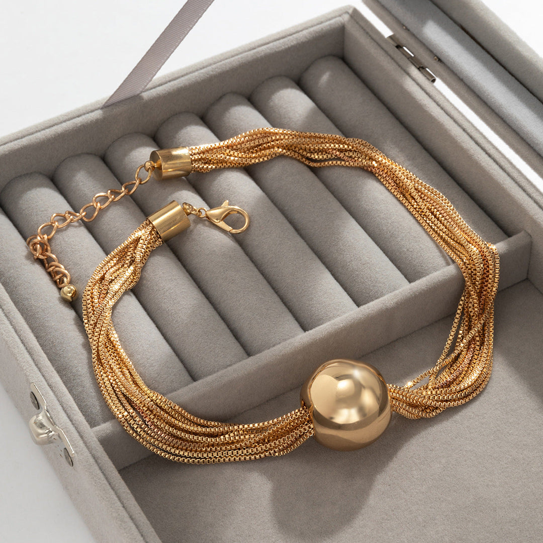 Casey - Luxuriöse Kugel-Halskette & Armband