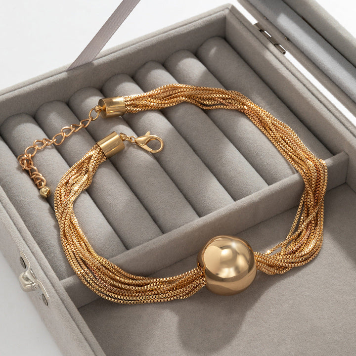 Casey - Luxuriöse Kugel-Halskette & Armband